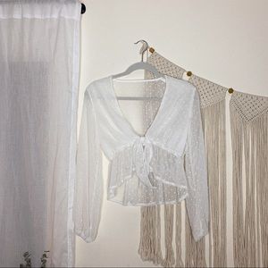 ☼ WHITE TIE BLOUSE ☼